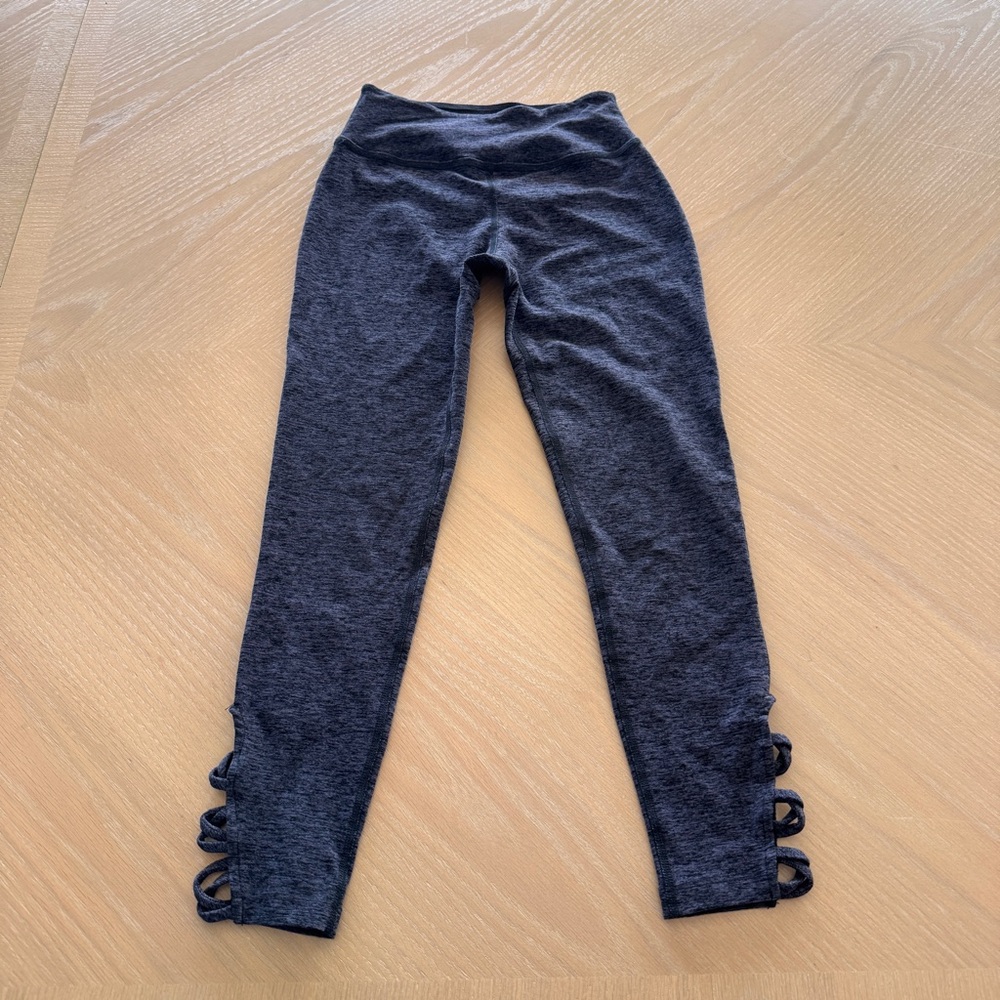 Beyond Yoga Dark Gray Leggings with Side Loop Detail